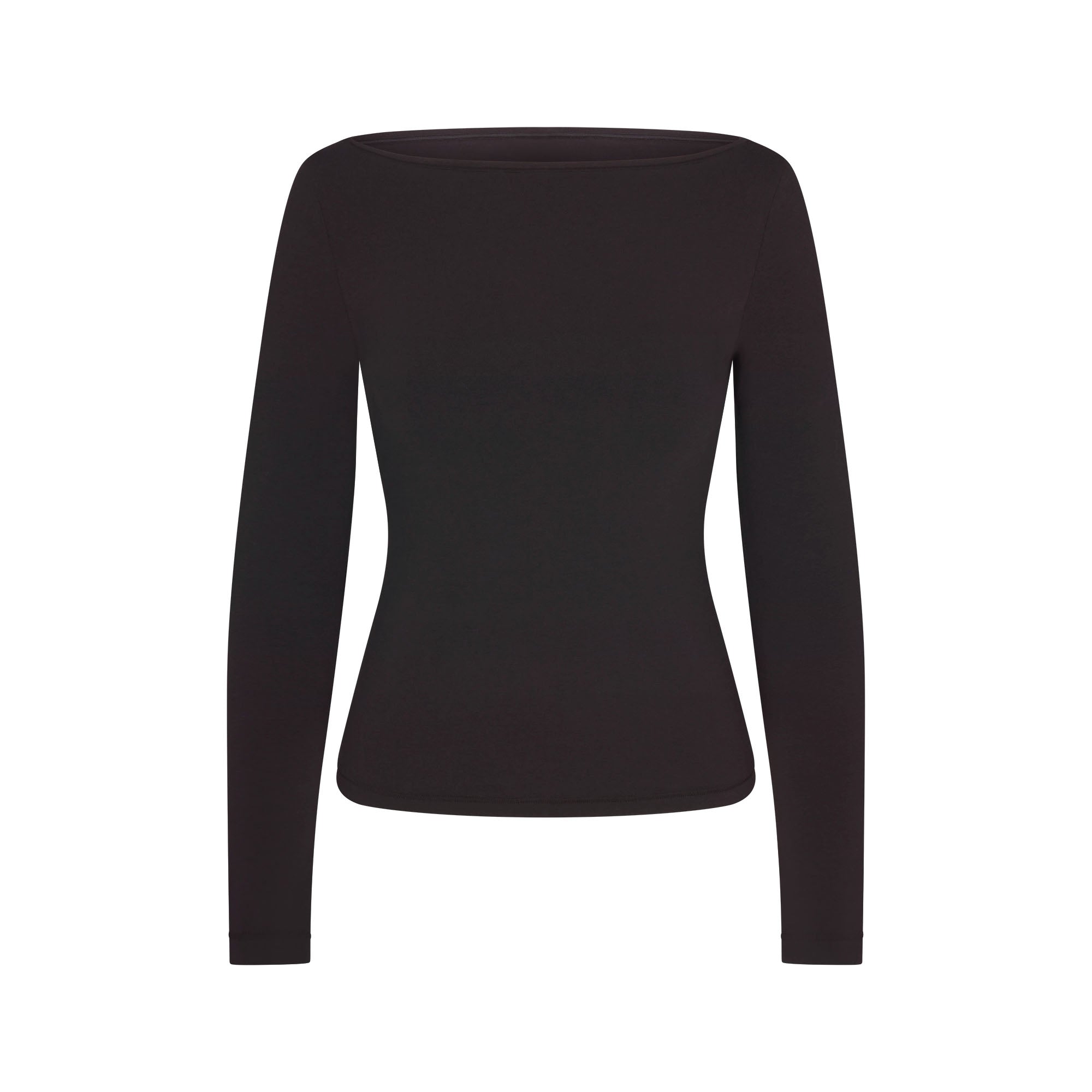 cotton jersey long sleeve boatneck top cotton jersey long sleeve boatneck top
