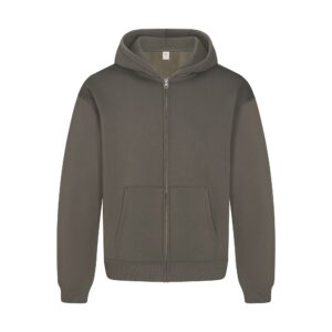fleece lounge mens relaxed zip up hoodie