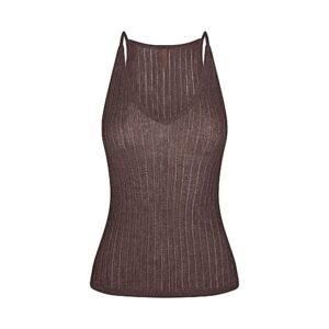Витрина sheer knit plunge tank