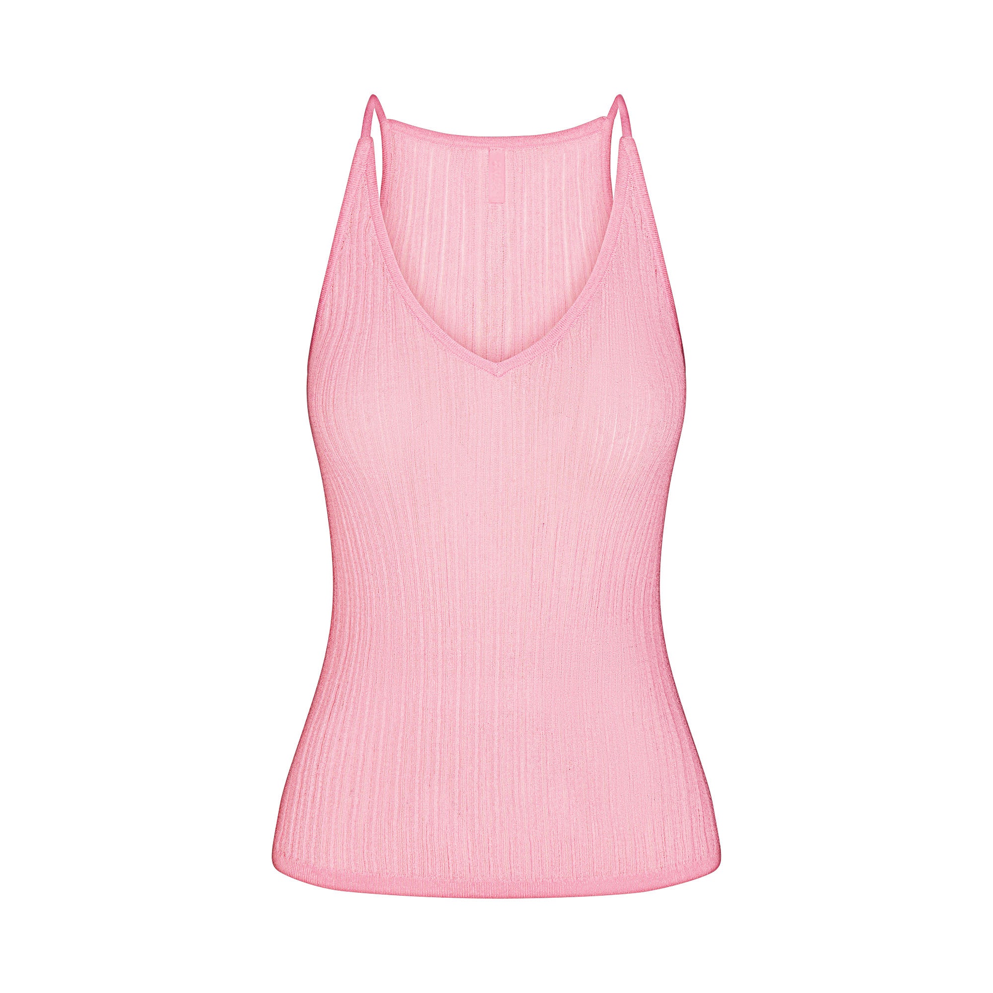 sheer knit plunge tank sheer knit plunge tank