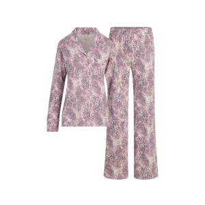 skims sleep long sleeve button up set