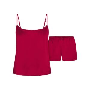 woven shine cami and short sleep set