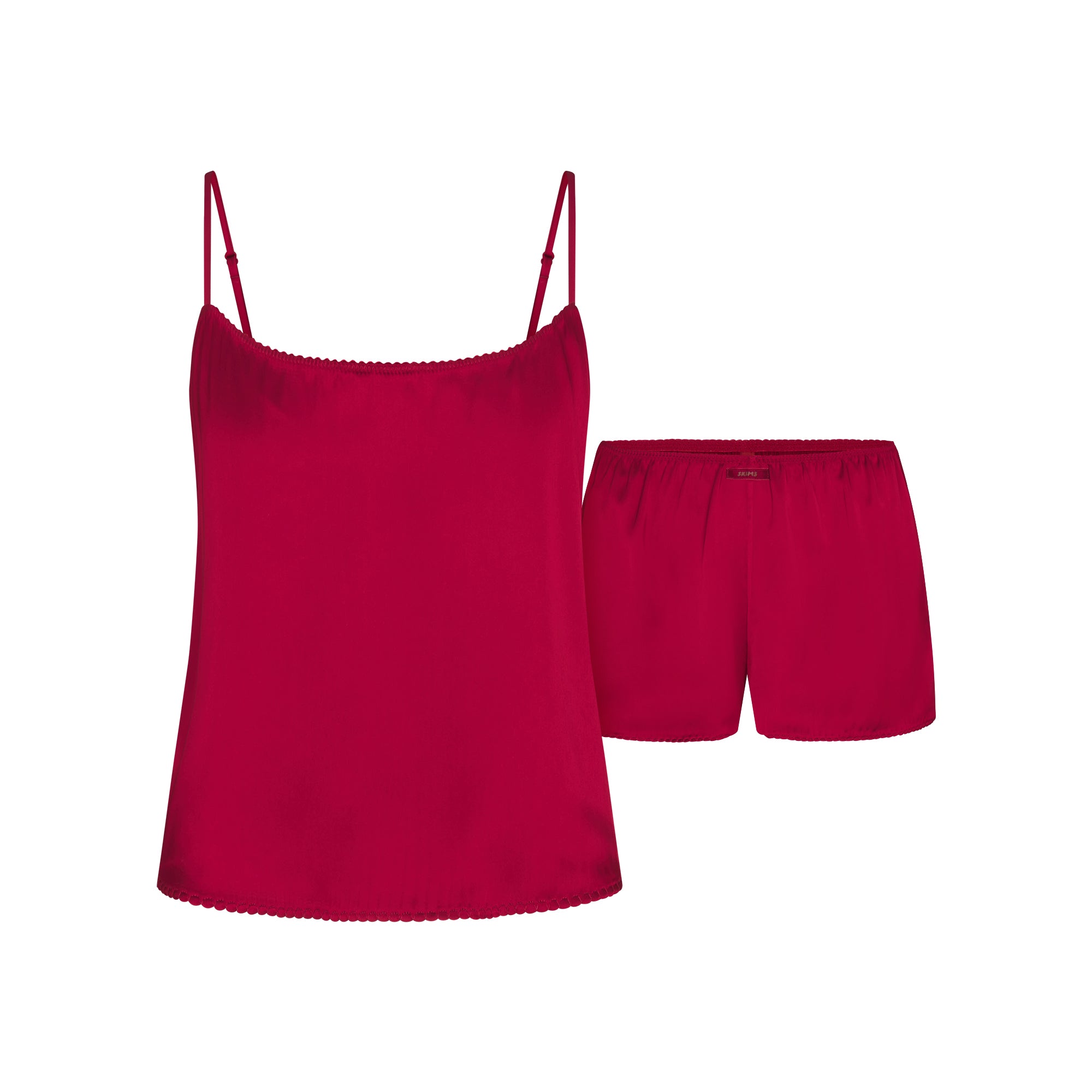 woven shine cami and short sleep set woven shine cami and short sleep set