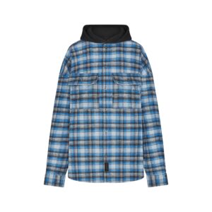 outdoor flannel oversized hooded shirt