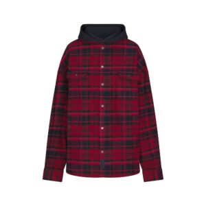 outdoor flannel oversized hooded shirt