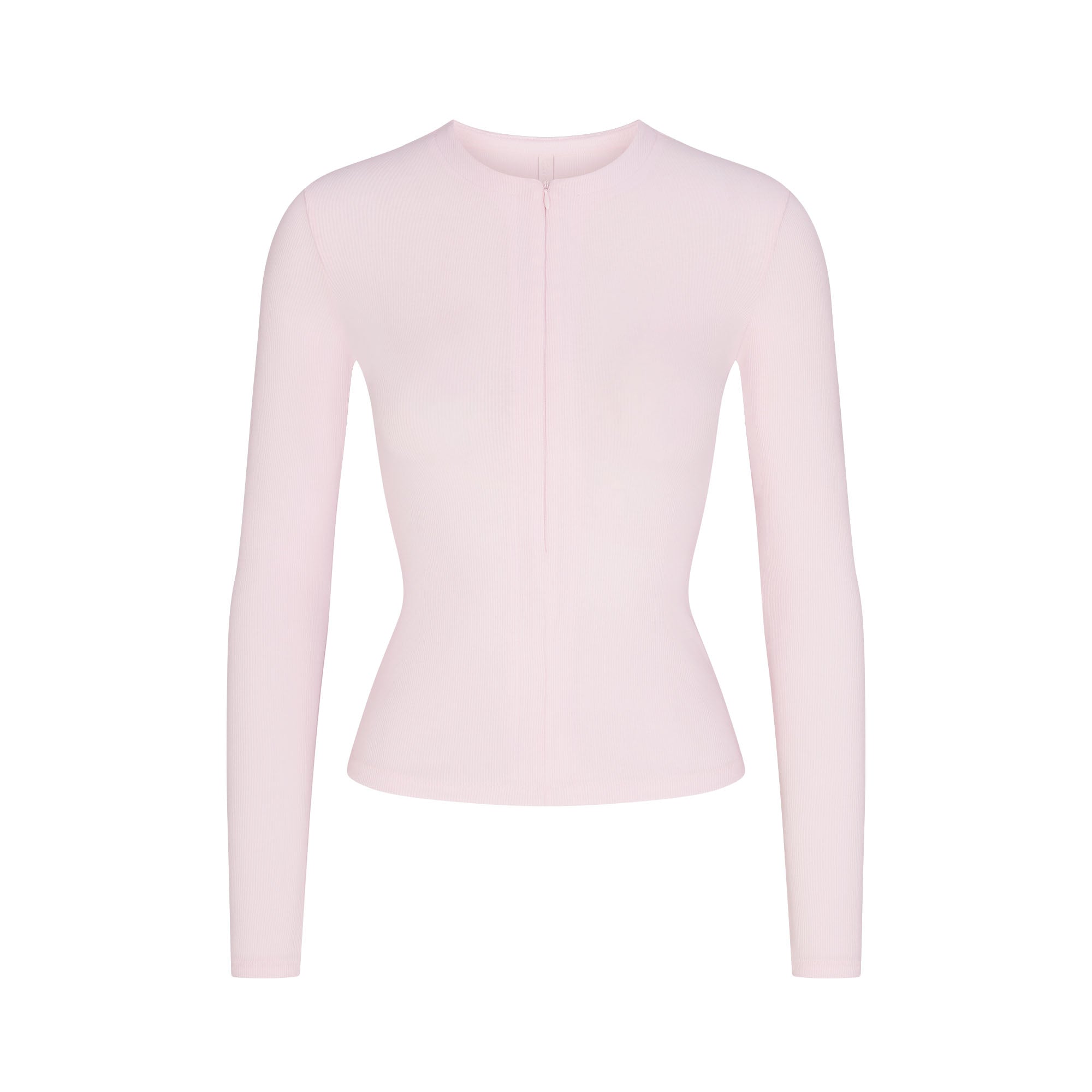 cotton rib zip up top cotton rib zip up top