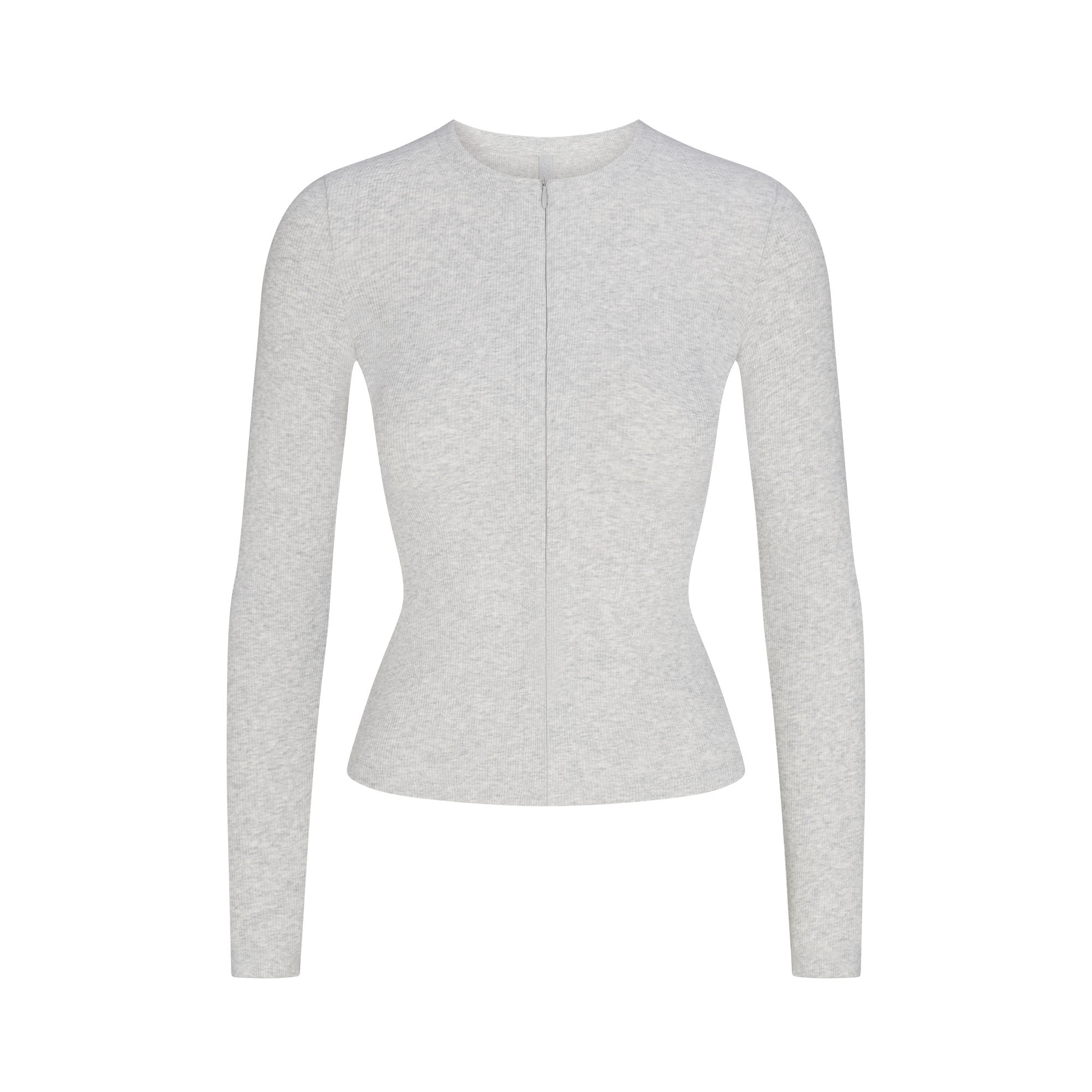 cotton rib zip up top cotton rib zip up top