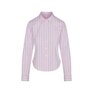 Home cotton poplin shrunken button up shirt