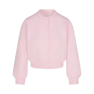 cotton fleece shrunken cardigan
