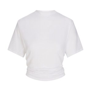 worn in jersey knot back t shirt