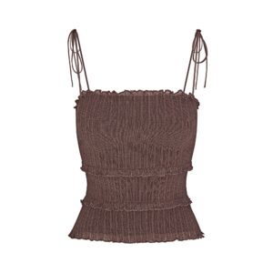 Витрина sheer knit ruffle cami