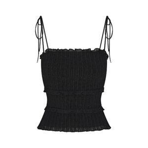 Витрина sheer knit ruffle cami