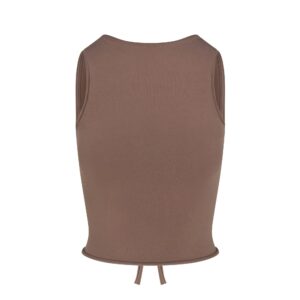 Home cotton jersey tie back tank