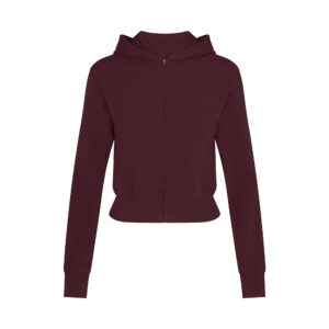 Home cotton jersey zip up hoodie