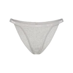 Home lightweight cotton logo picot string bikini