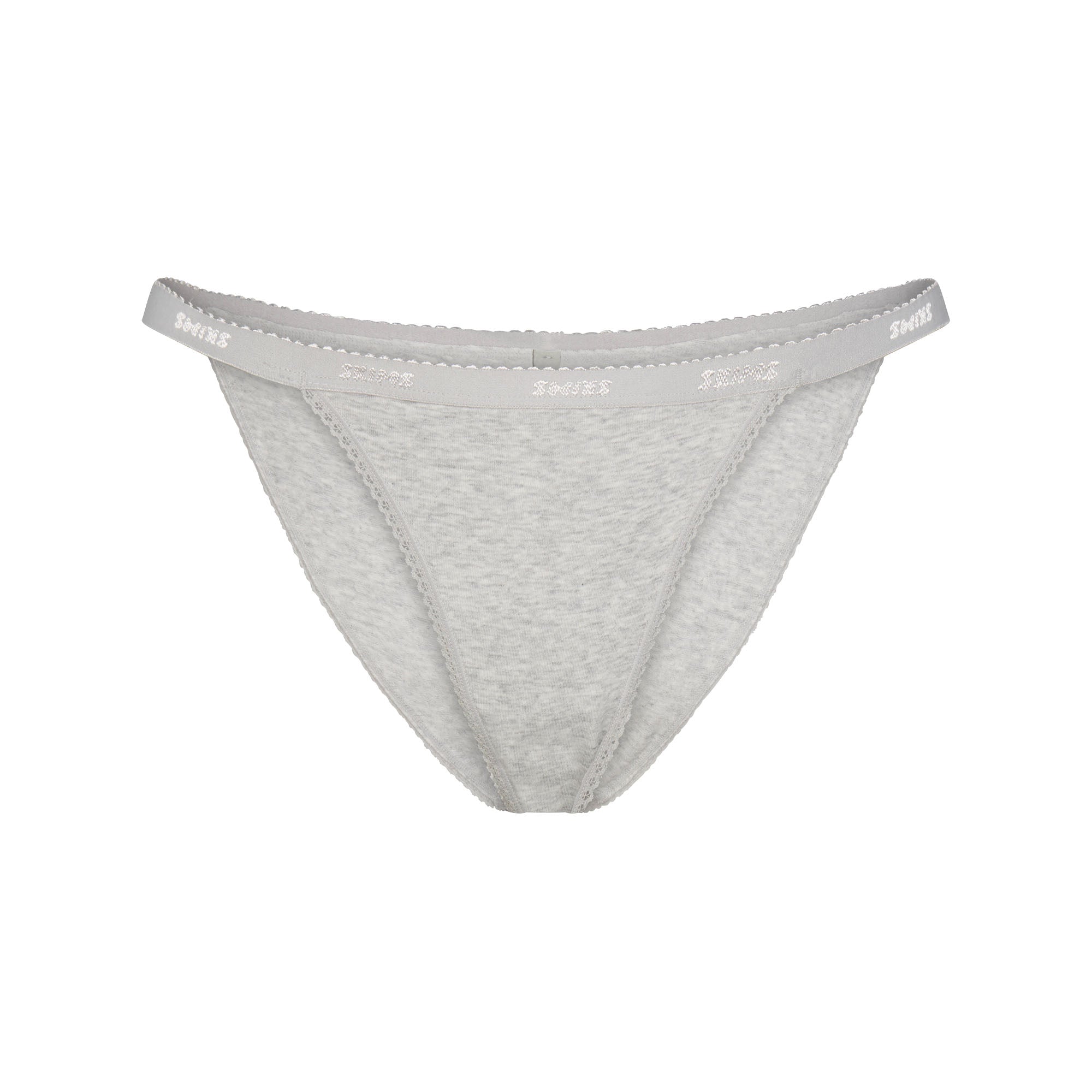 lightweight cotton logo picot string bikini lightweight cotton logo picot string bikini