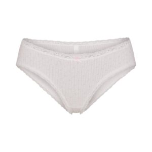 lightweight cotton pointelle lace brief