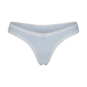 Home lightweight cotton lace thong