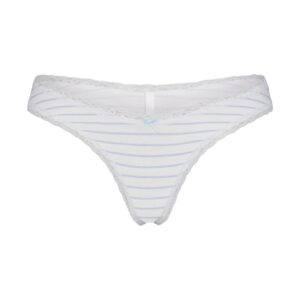 Home lightweight cotton lace thong
