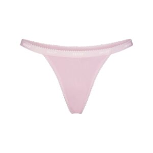 lightweight cotton logo picot thong