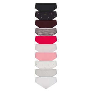 Home lightweight cotton ruched back hipster 10 pack