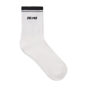 Витрина skims socks ribbed quarter crew logo sock
