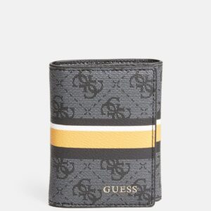 sig logo stripe trifold wallet