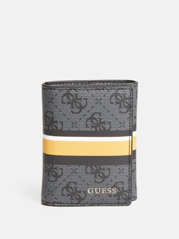sig logo stripe trifold wallet
