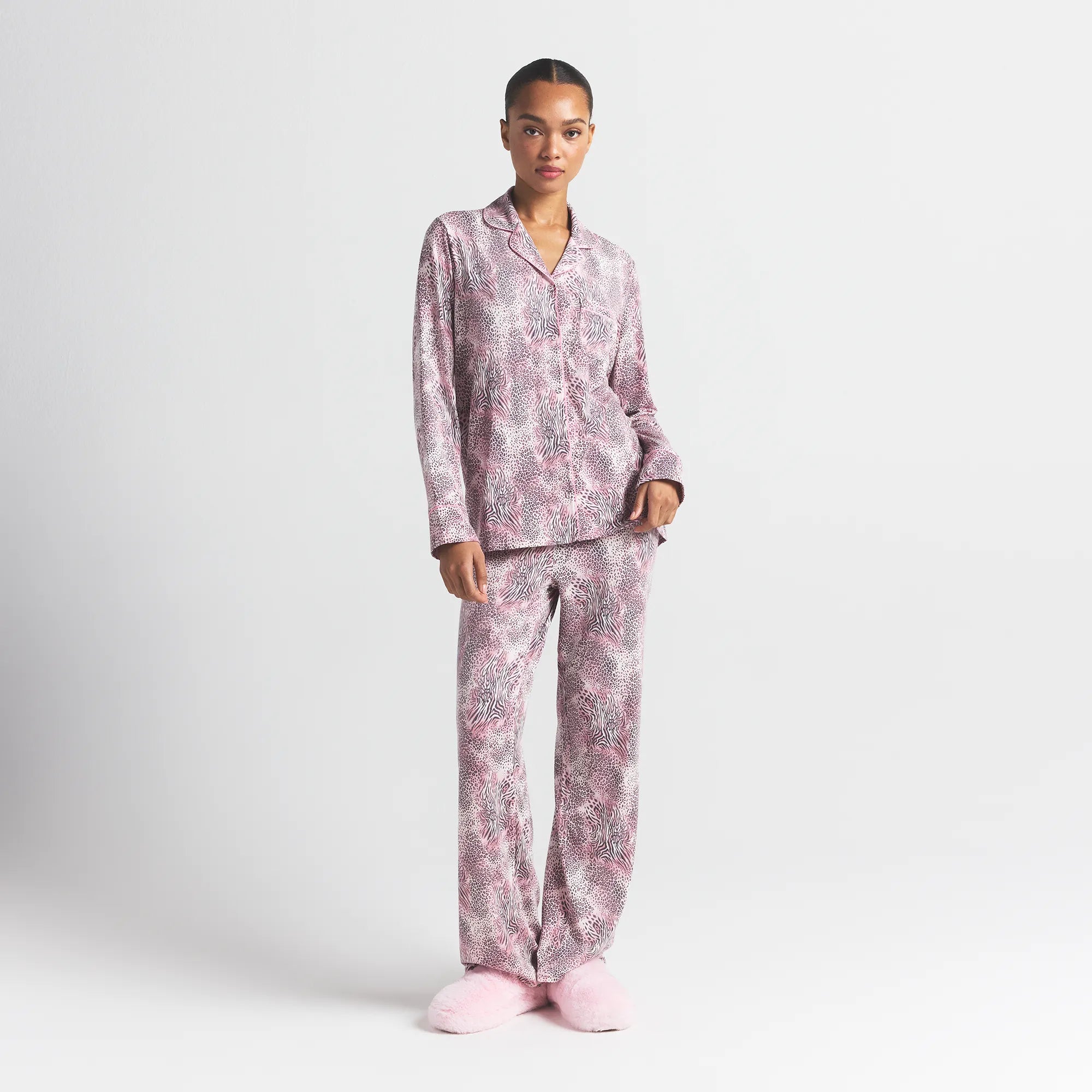skims sleep long sleeve button up set skims sleep long sleeve button up set