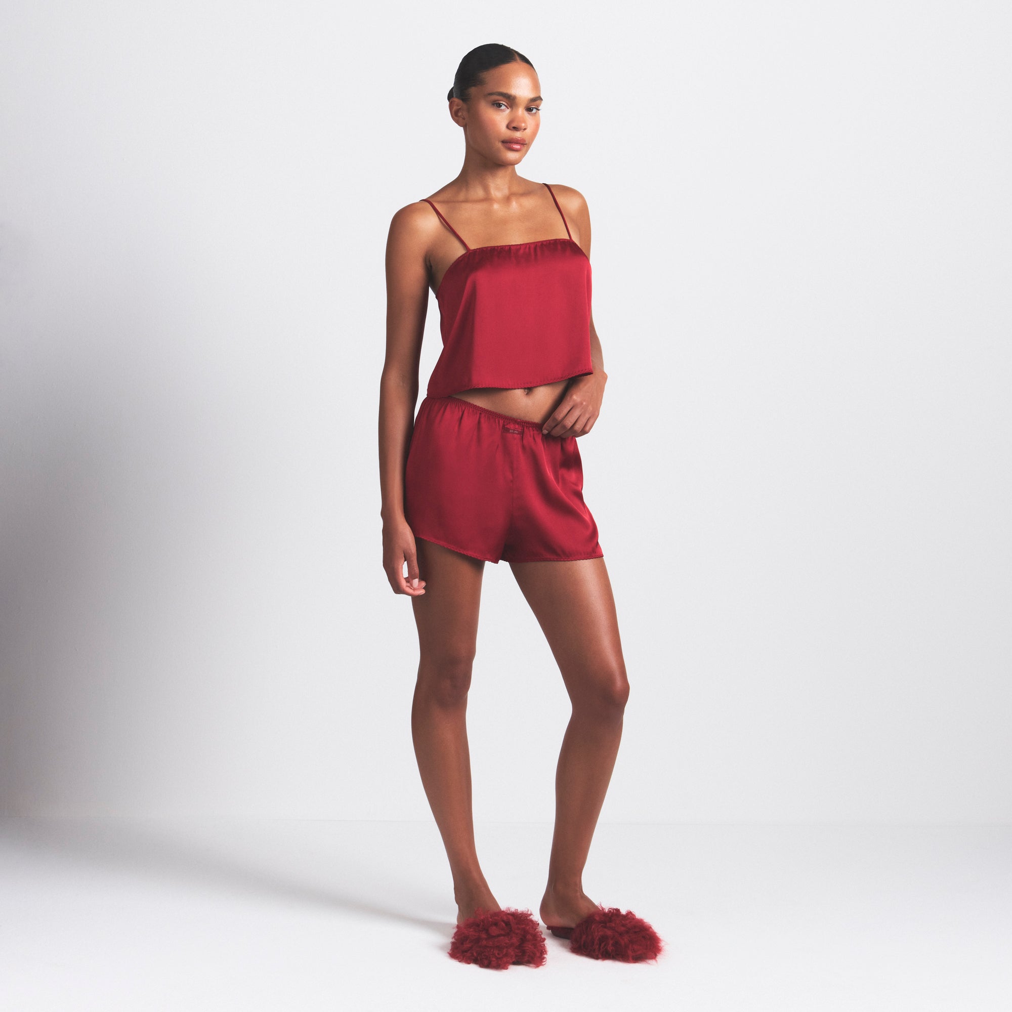 woven shine cami and short sleep set woven shine cami and short sleep set
