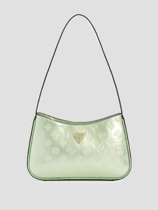 arnela debossed logo shoulder bag