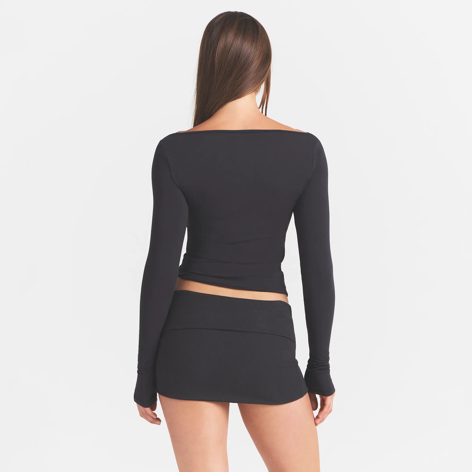 cotton jersey long sleeve boatneck top cotton jersey long sleeve boatneck top