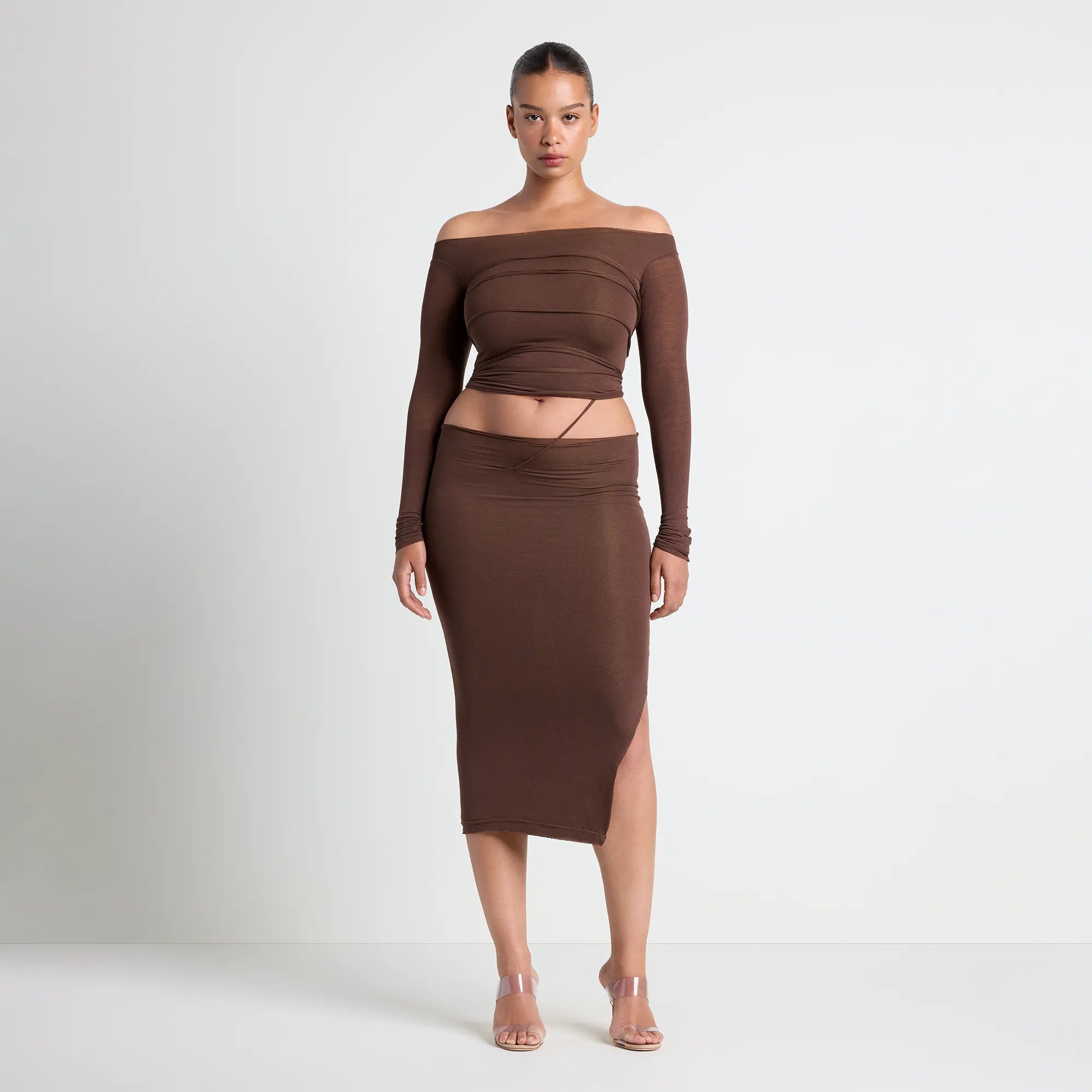 vettese x skims sheer modal off the shoulder top vettese x skims sheer modal off the shoulder top