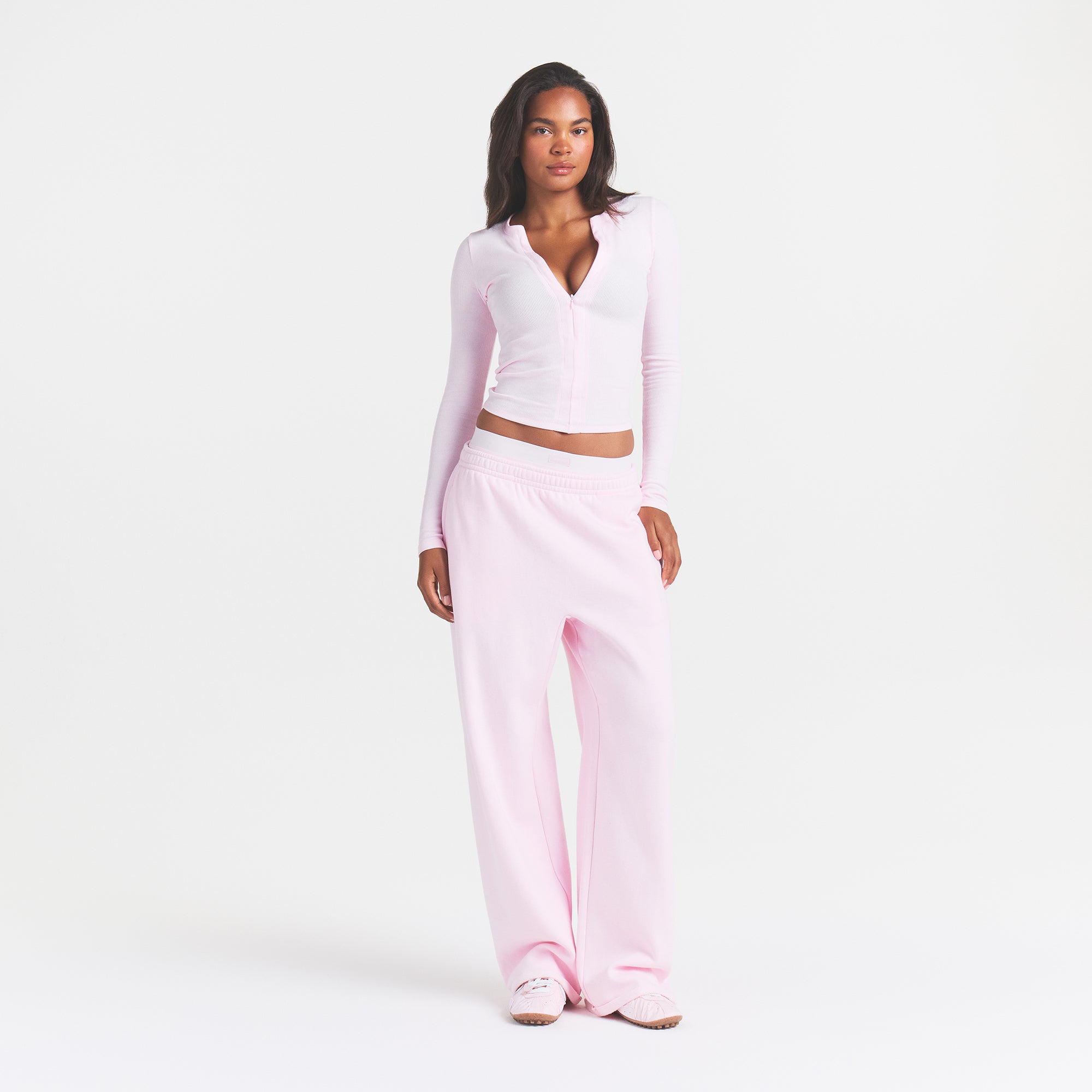 cotton rib zip up top cotton rib zip up top
