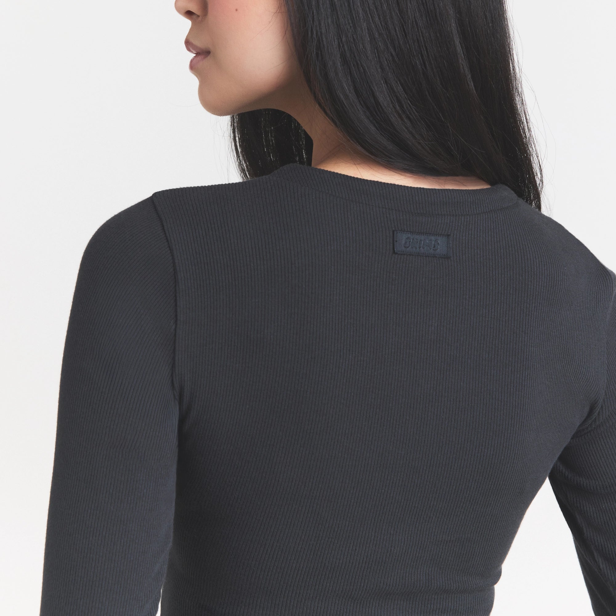 cotton rib zip up top cotton rib zip up top