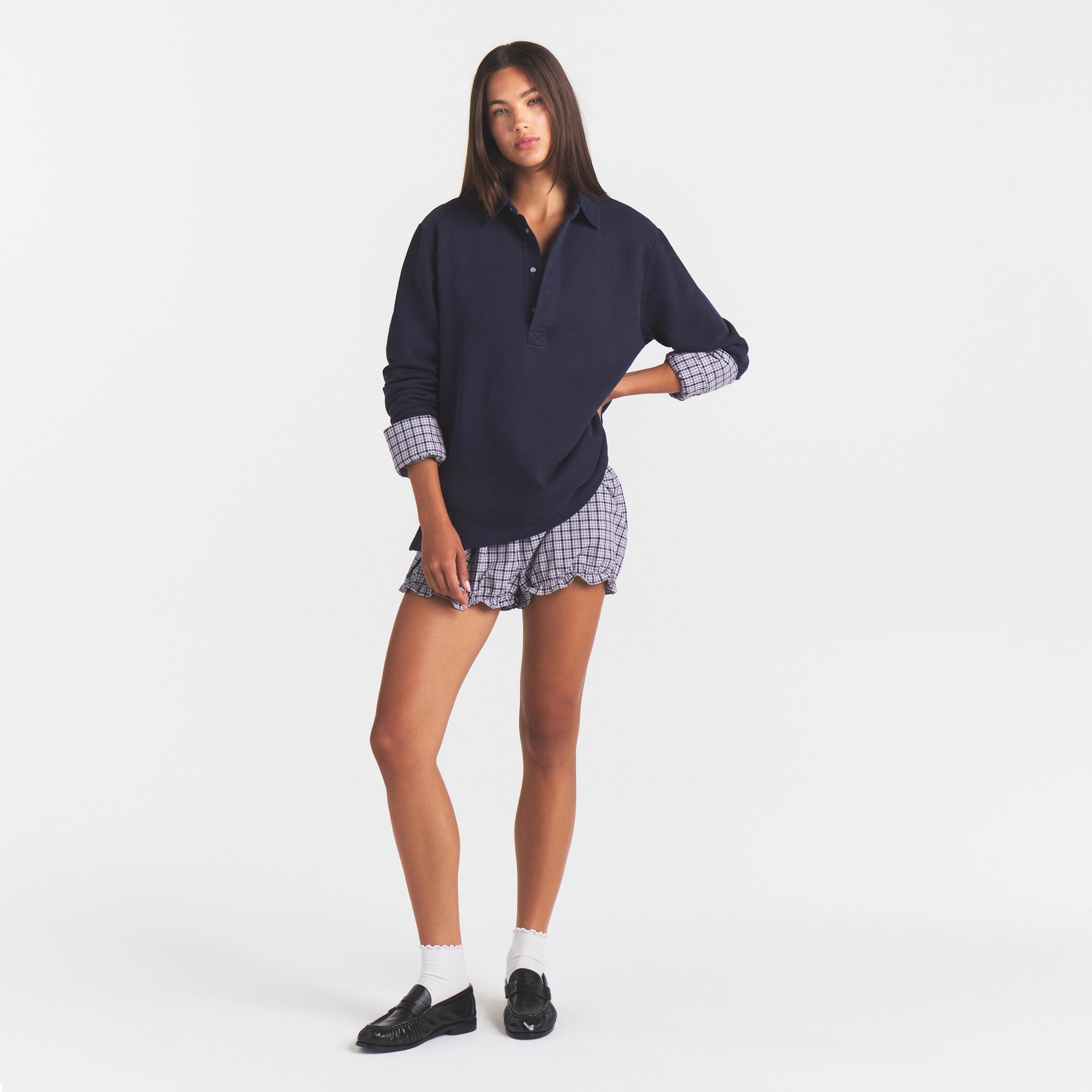 boyfriend fleece oversized polo boyfriend fleece oversized polo