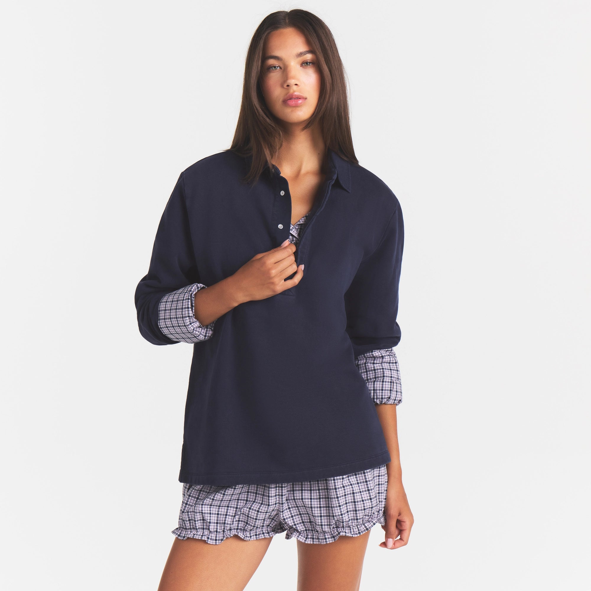 boyfriend fleece oversized polo boyfriend fleece oversized polo