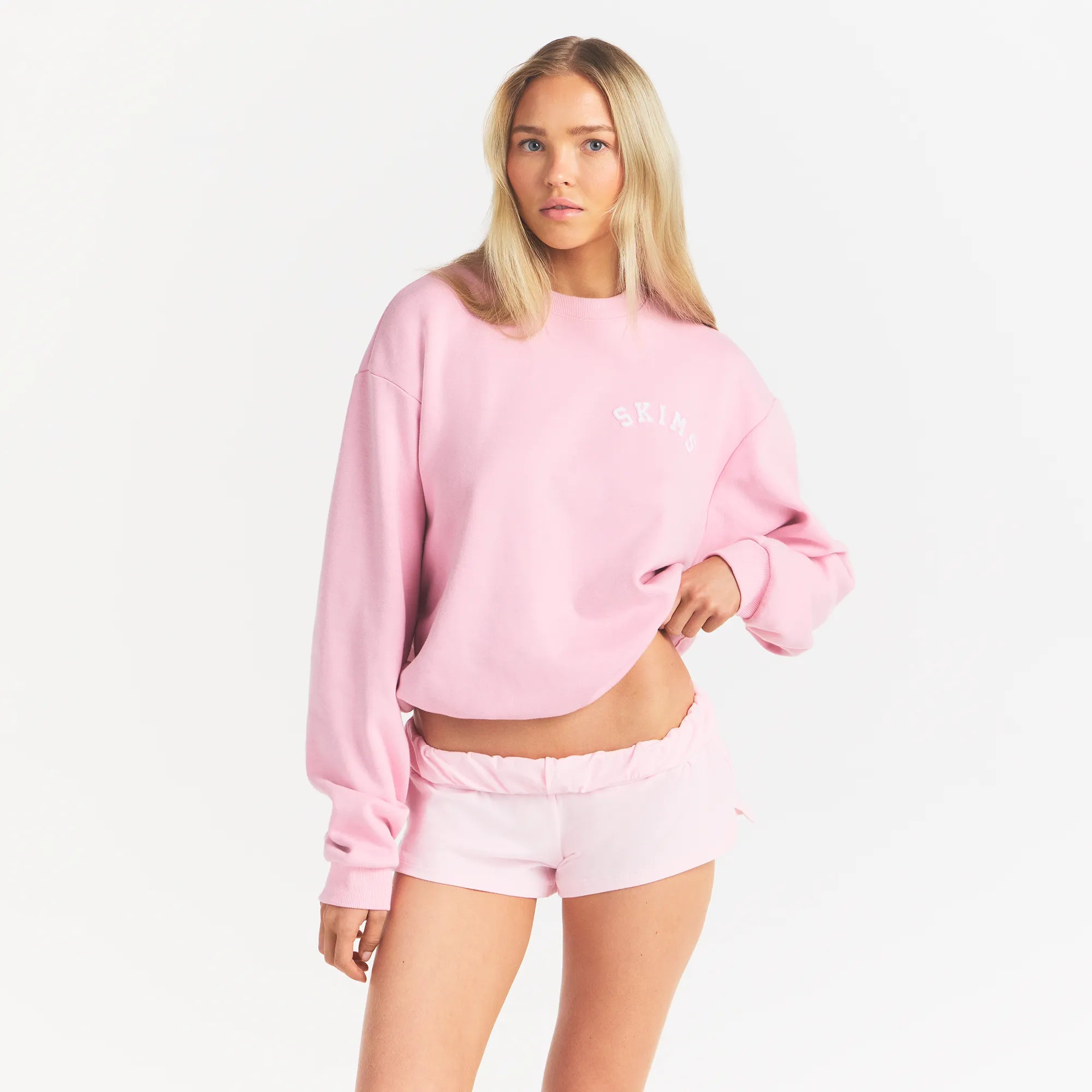 cotton fleece logo classic crewneck cotton fleece logo classic crewneck