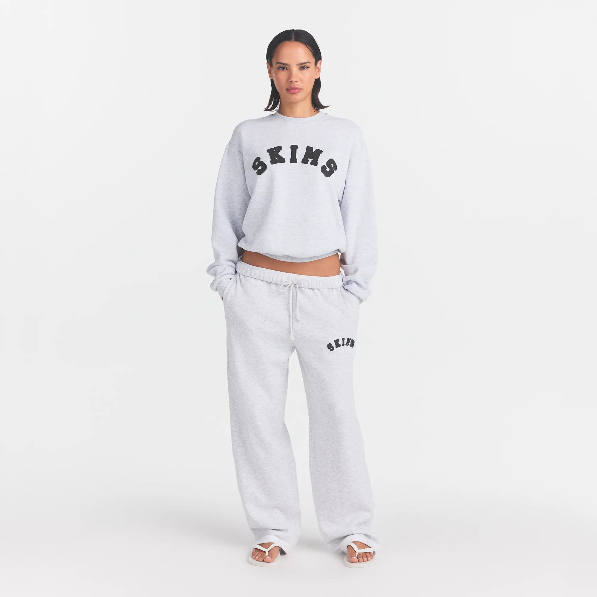 cotton fleece logo classic crewneck cotton fleece logo classic crewneck