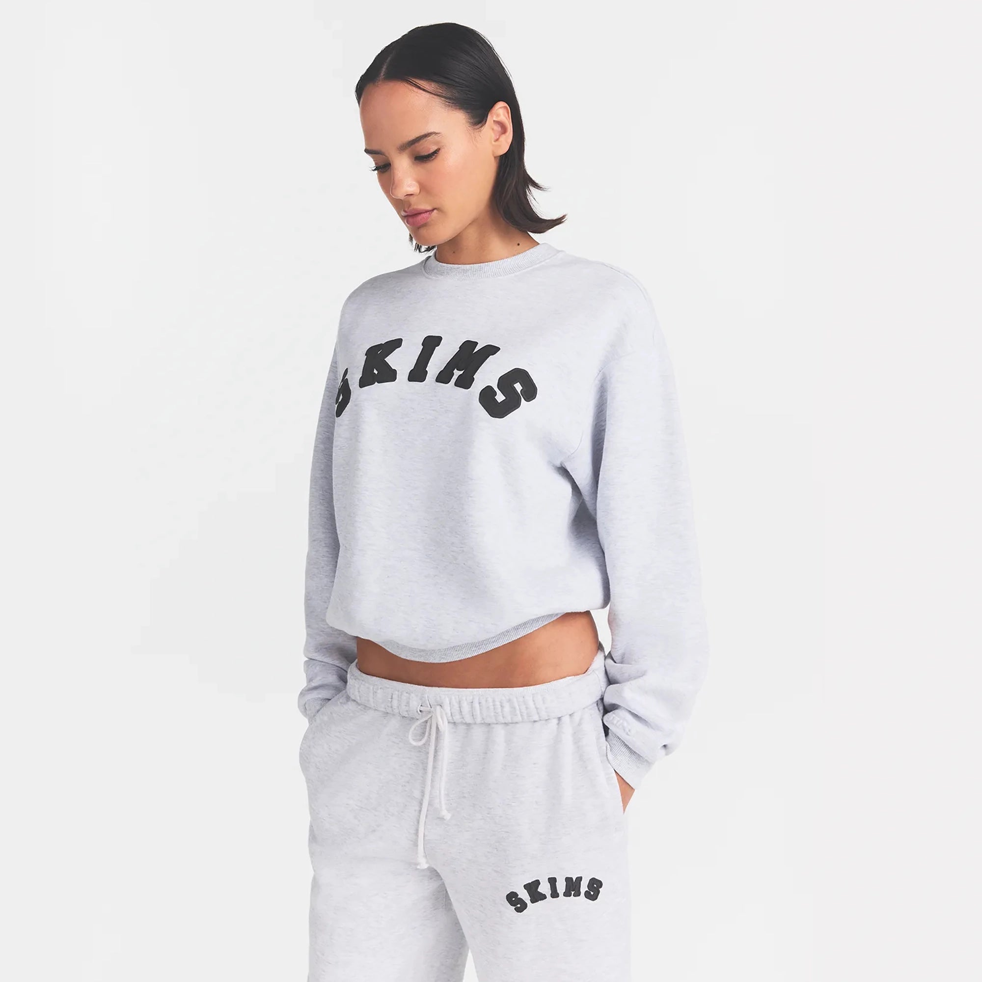 cotton fleece logo classic crewneck cotton fleece logo classic crewneck