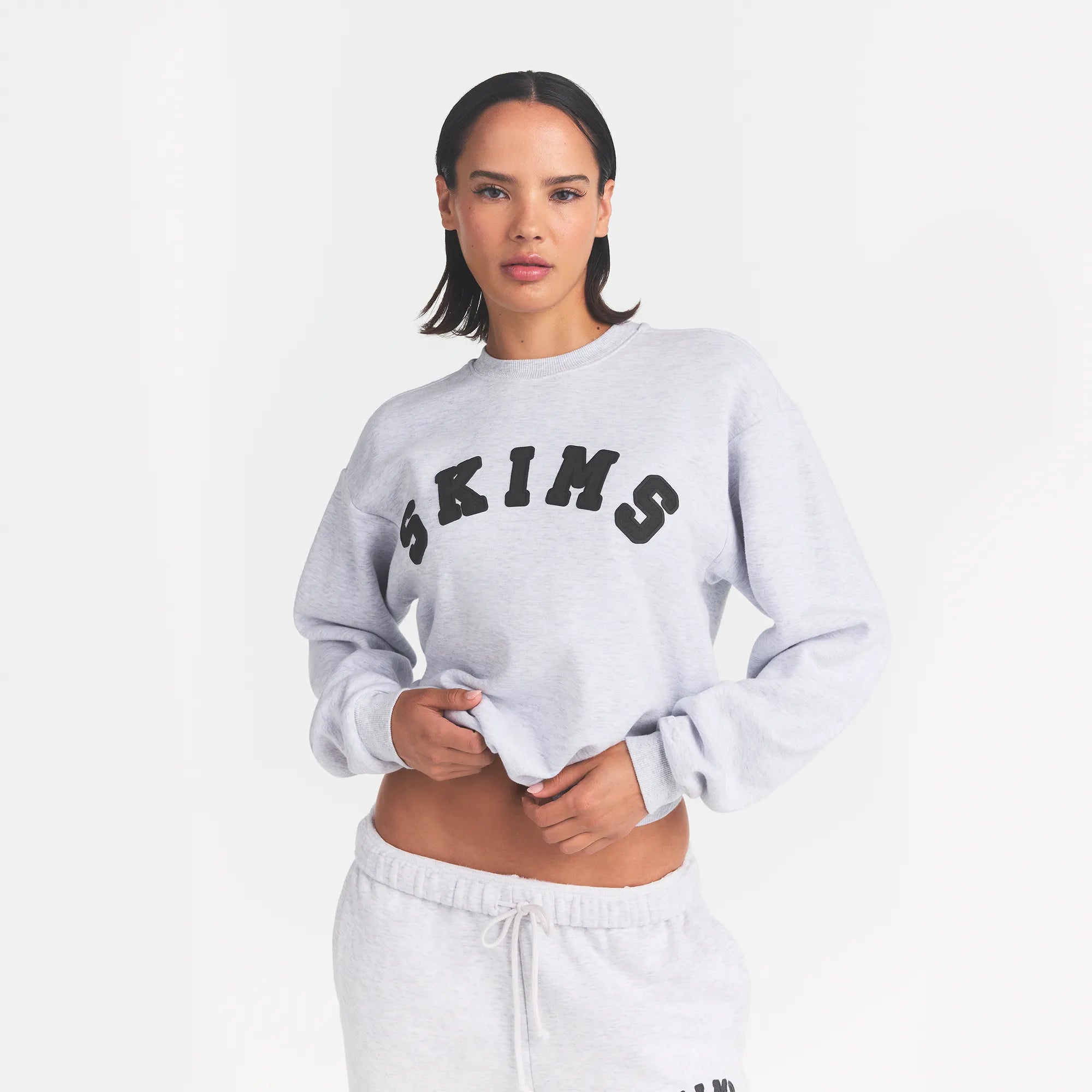cotton fleece logo classic crewneck cotton fleece logo classic crewneck