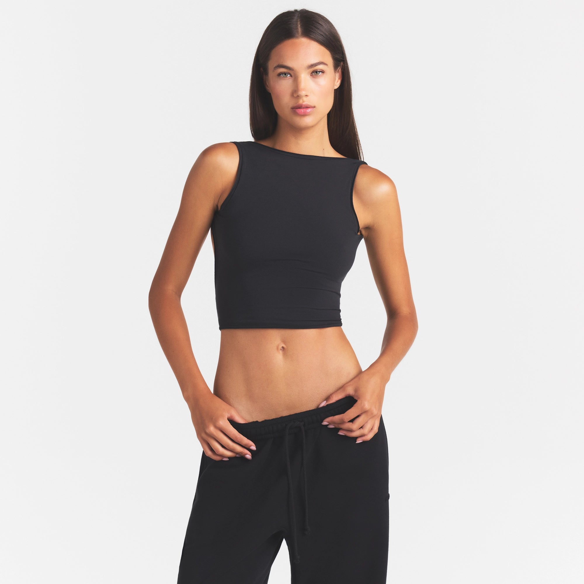 cotton jersey tie back tank cotton jersey tie back tank
