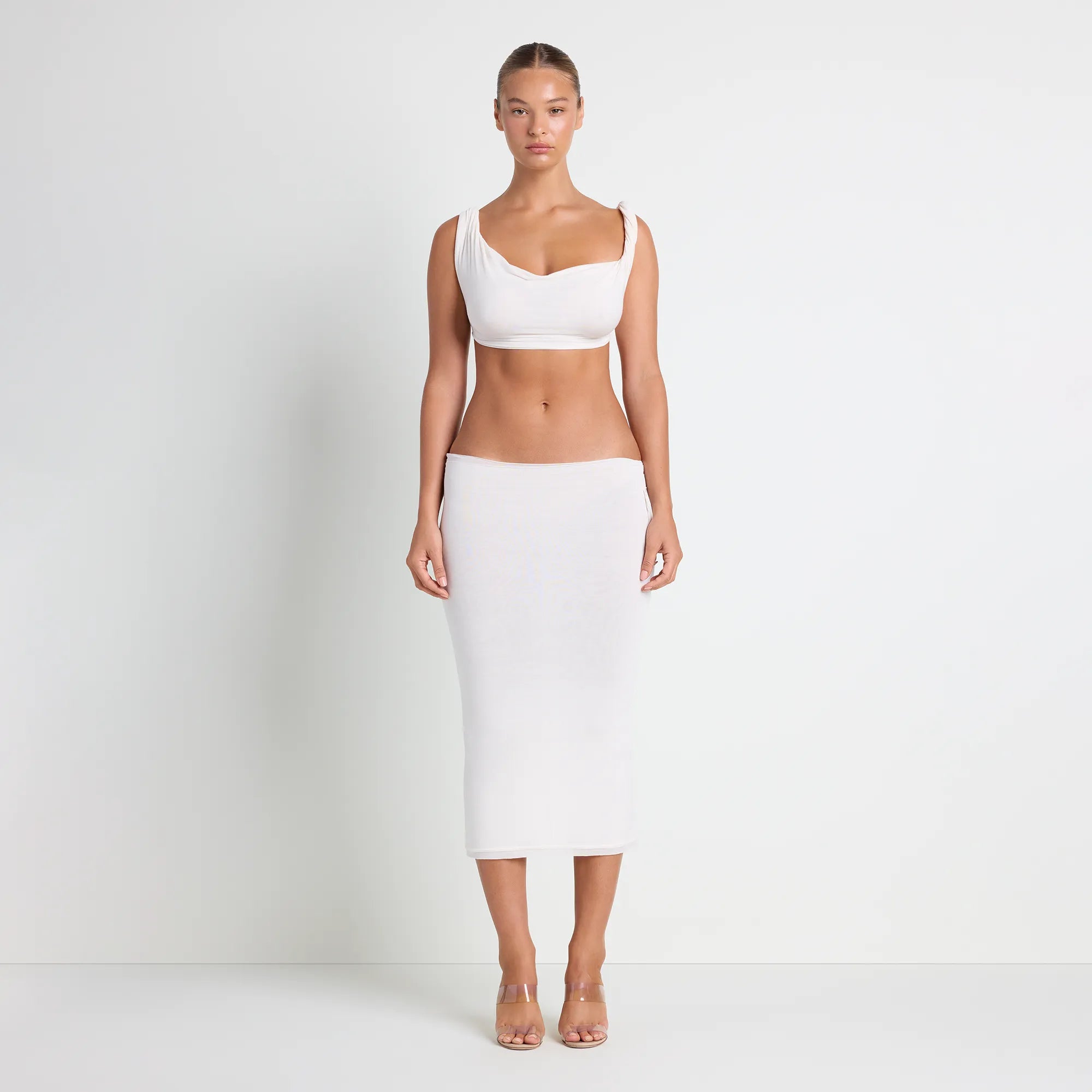 vettese x skims sheer modal draped bralette vettese x skims sheer modal draped bralette