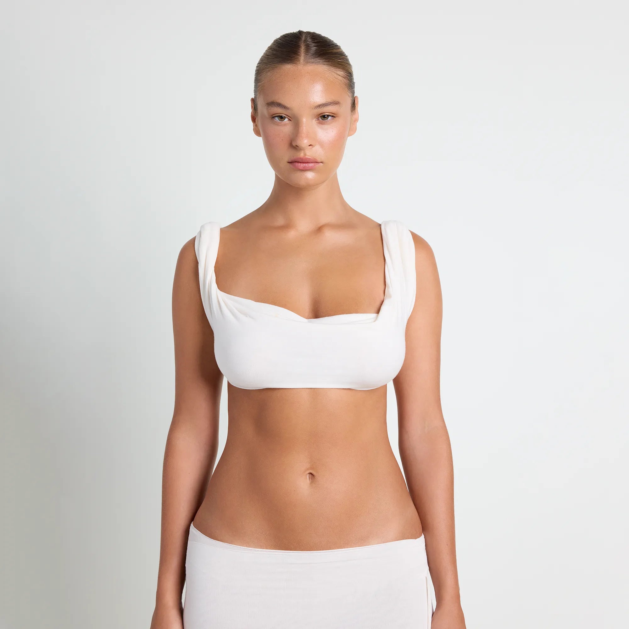 vettese x skims sheer modal draped bralette vettese x skims sheer modal draped bralette