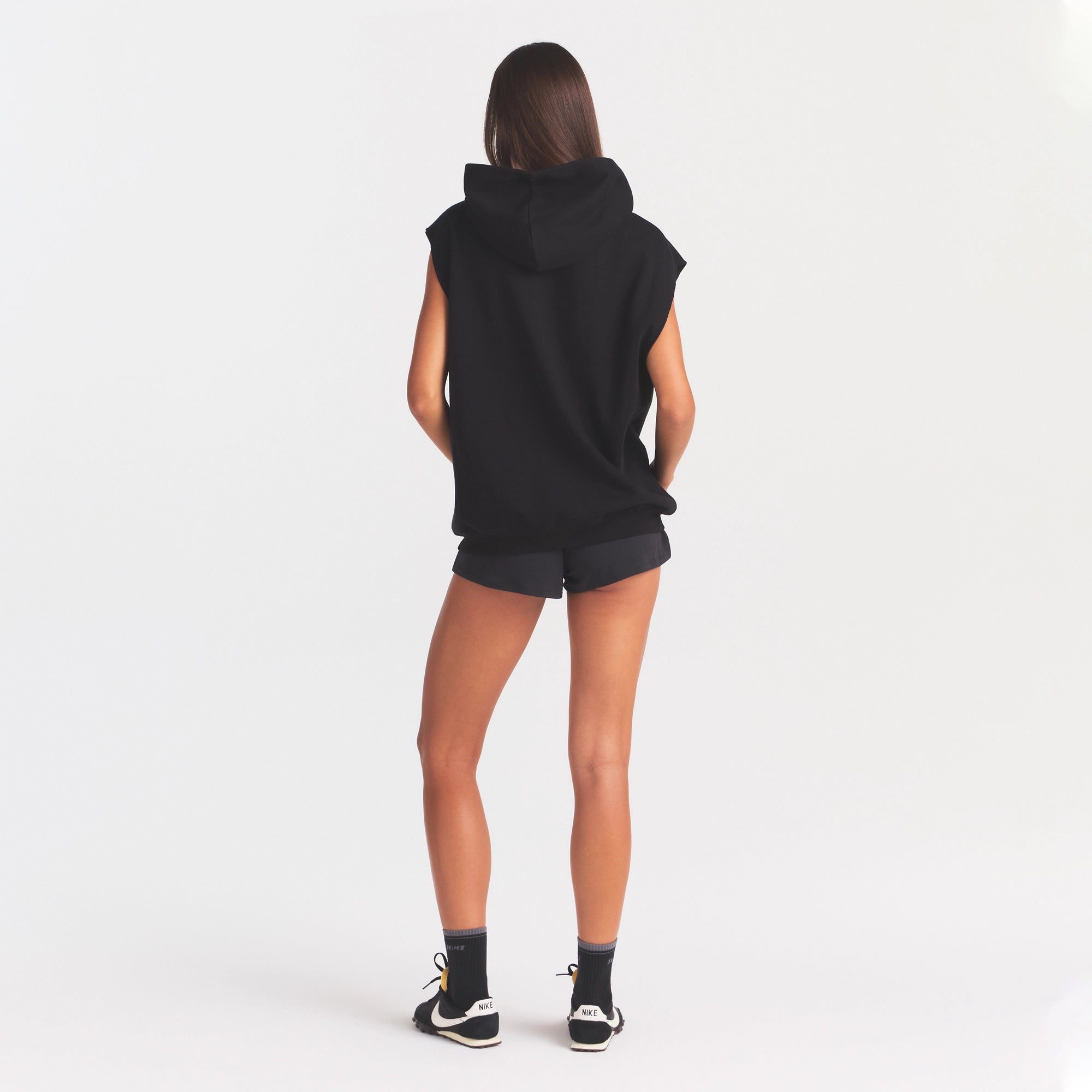 cotton fleece oversized sleeveless hoodie cotton fleece oversized sleeveless hoodie