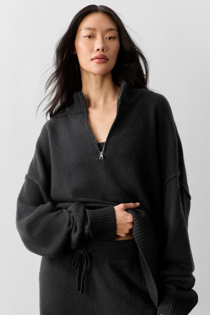 wool cashmere нового класса 1/4 zip pullover wool cashmere нового класса 1/4 zip pullover
