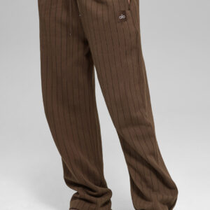 pinstripe straight leg sweatpant