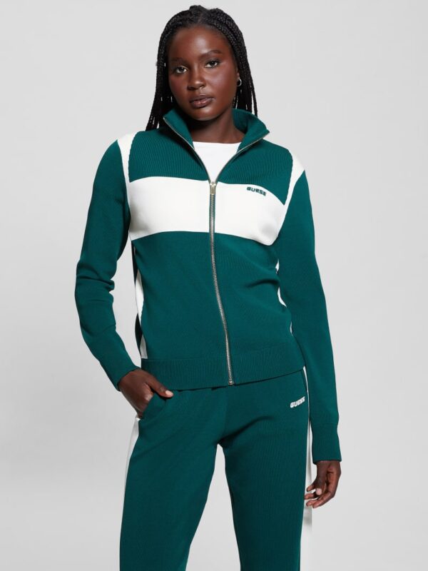 michela color block sweater jacket