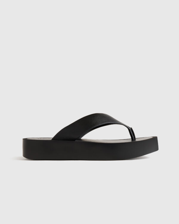italian leather thong platform sandal