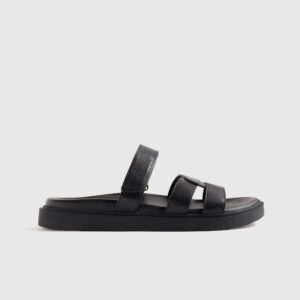Итальянские кожаные спортивные шлепанцы